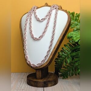 Vintage Germany Pink Chain Necklace or Wallet Chain